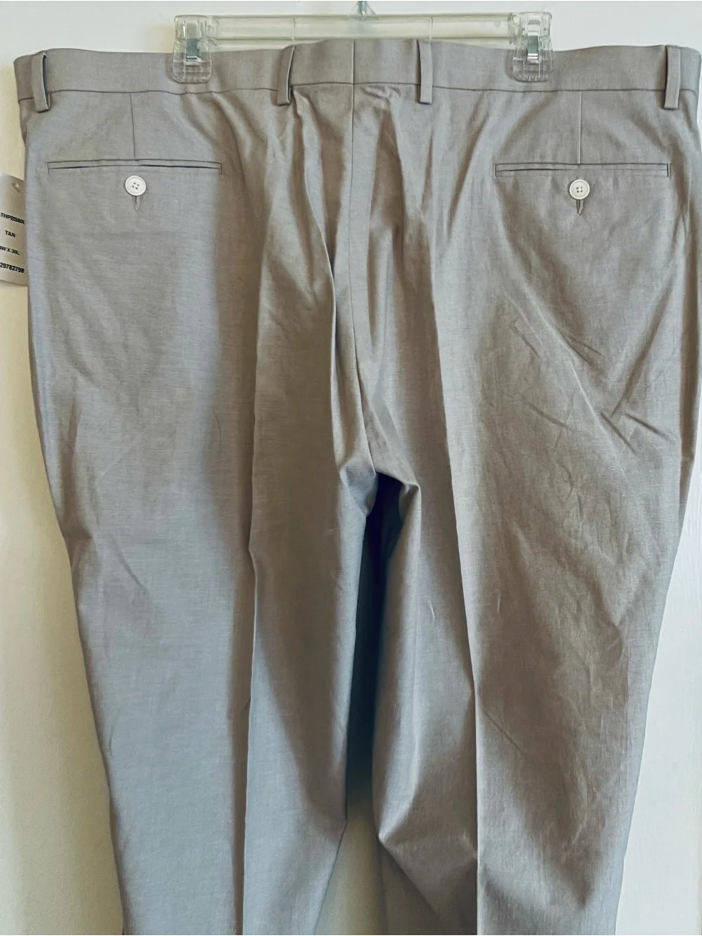 Tommy Hilfiger Mens Modern fit Cotton Solid Dress Pants -Tan - 44W x 30L